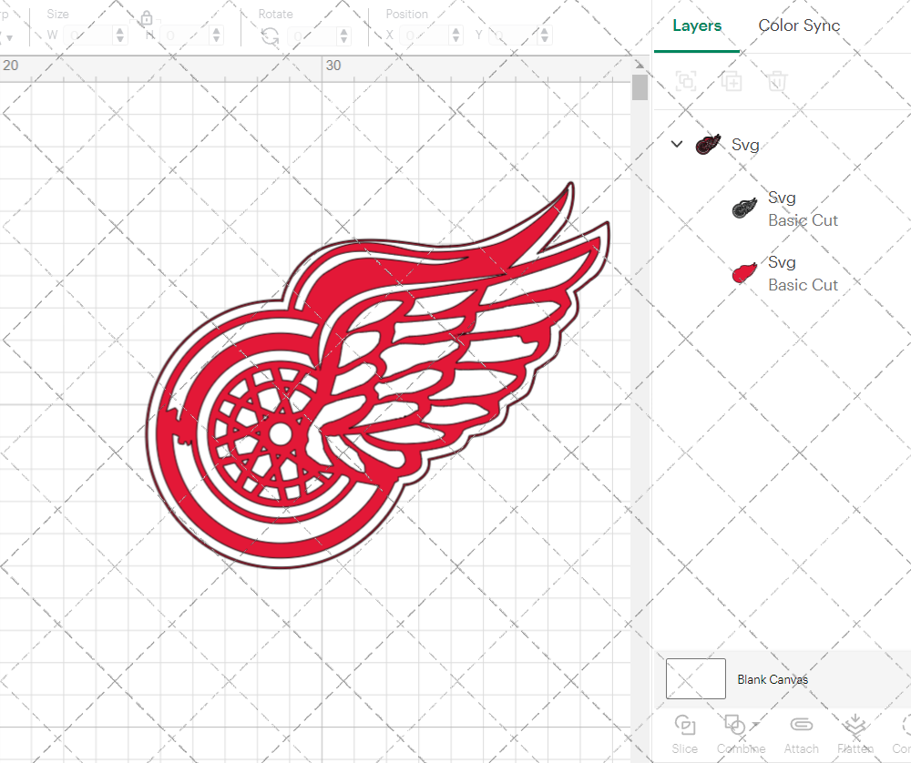 Detroit Red Wings Alternate 1932 002, Svg, Dxf, Eps, Png - SvgShopArt