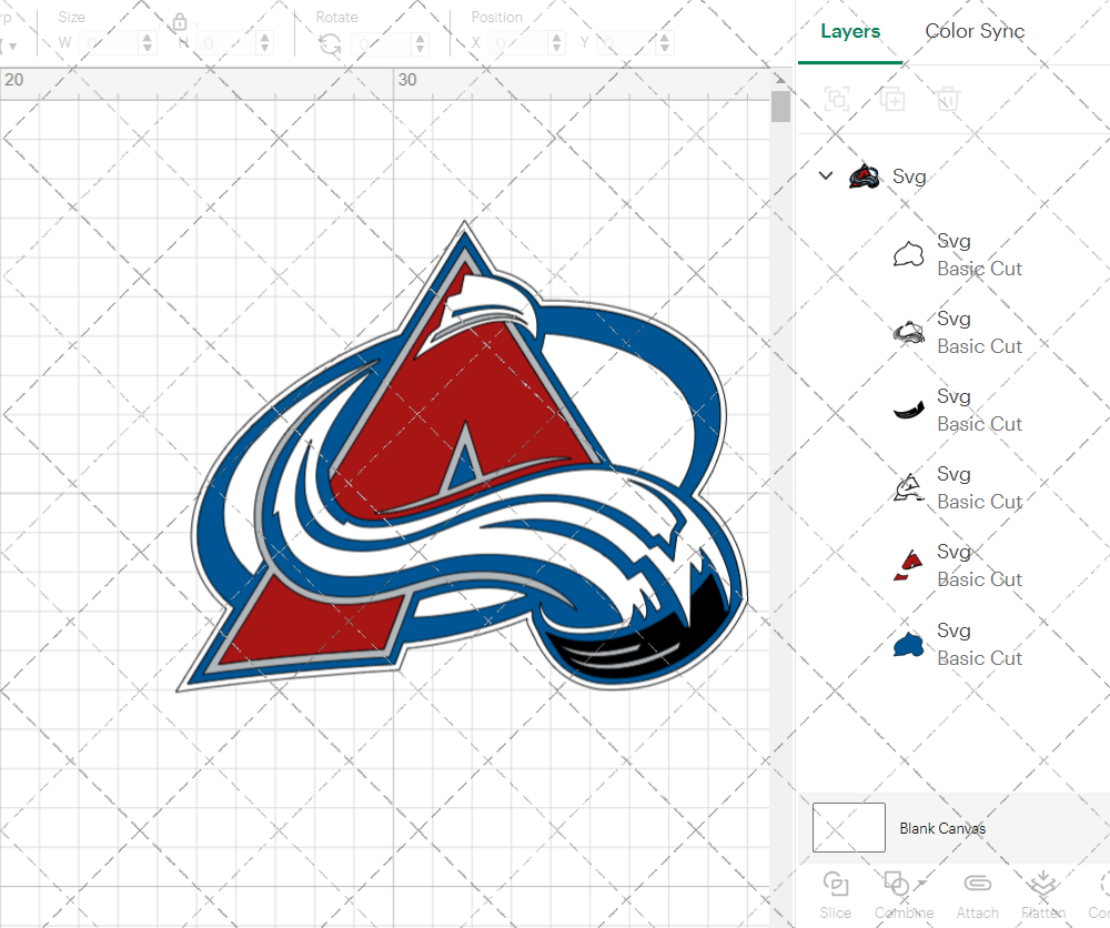 Colorado Avalanche 1995, Svg, Dxf, Eps, Png - SvgShopArt