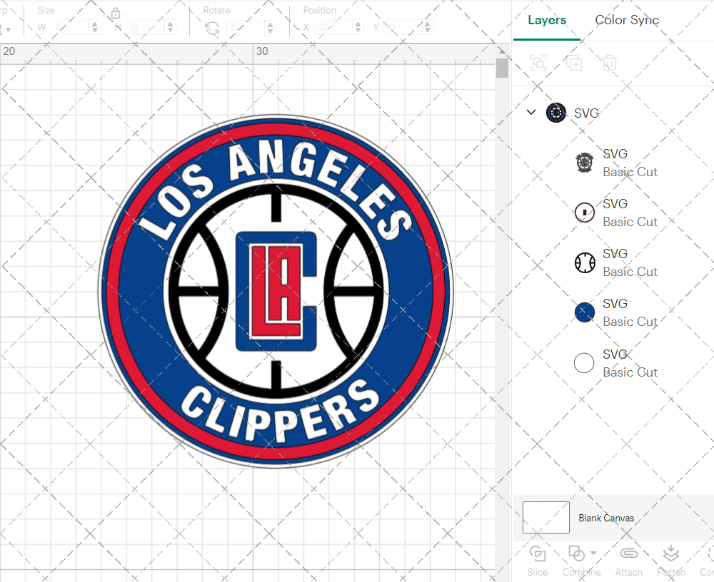 Los Angeles Clippers Circle 2018 002, Svg, Dxf, Eps, Png - SvgShopArt