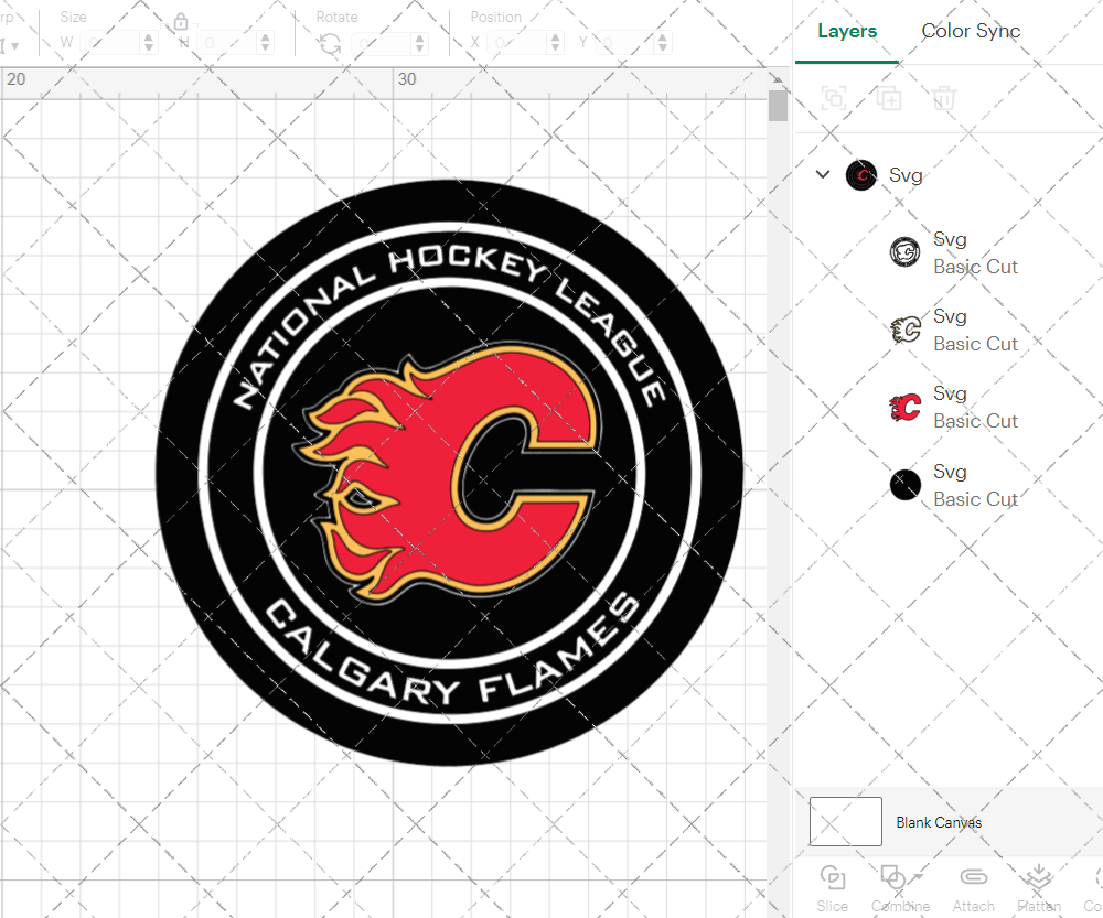 Calgary Flames Circle 1994 002, Svg, Dxf, Eps, Png - SvgShopArt