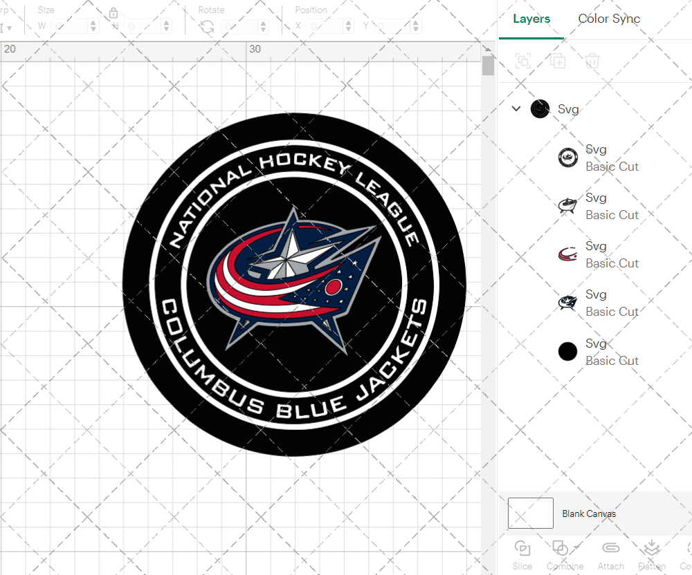 Columbus Blue Jackets Circle 2007 002, Svg, Dxf, Eps, Png - SvgShopArt