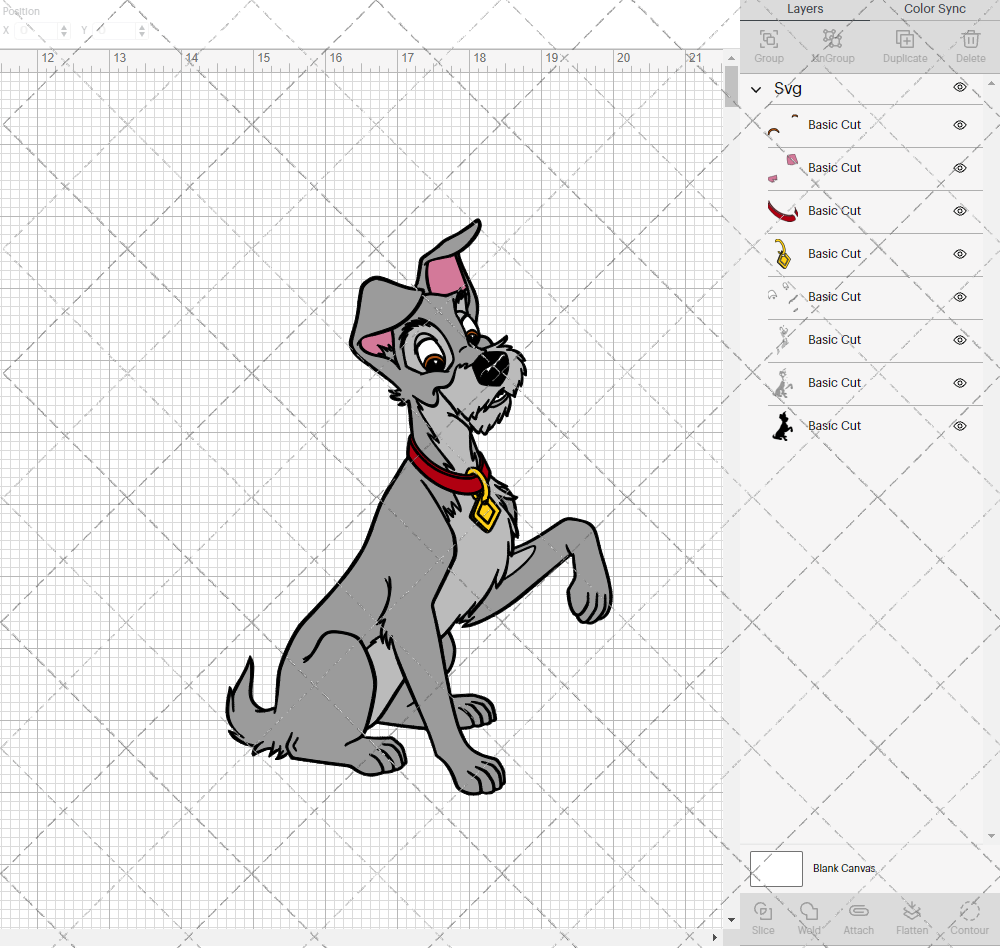 Tramp - Lady and the Tramp 002, Svg, Dxf, Eps, Png - SvgShopArt