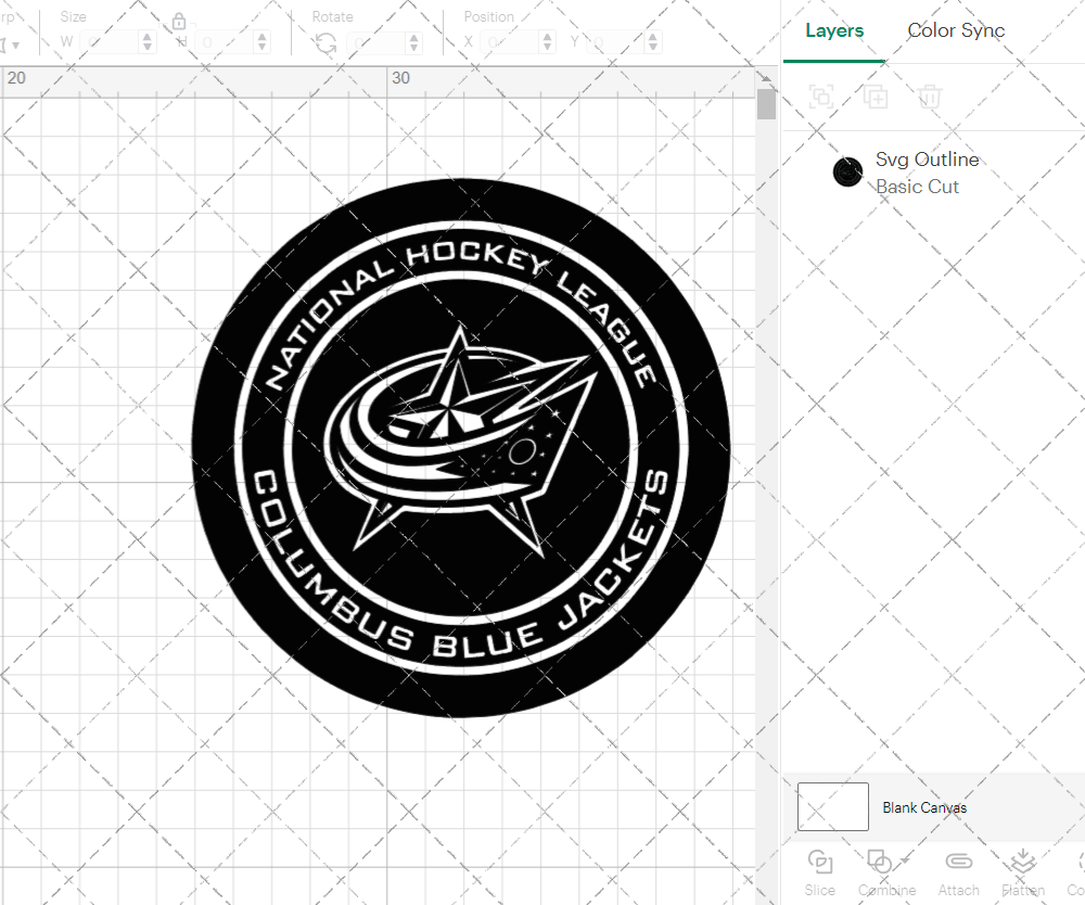 Columbus Blue Jackets Circle 2007 002, Svg, Dxf, Eps, Png - SvgShopArt
