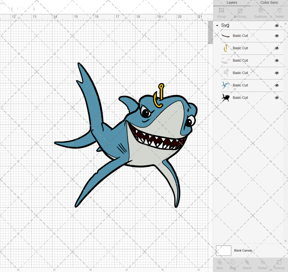 Shark Chum - Finding Nemo, Svg, Dxf, Eps, Png - SvgShopArt