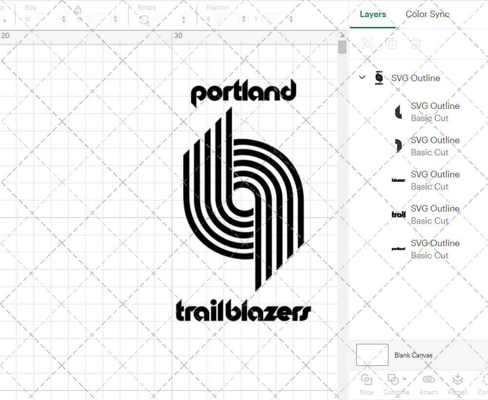 Portland Trail Blazers Secondary 1970 002, Svg, Dxf, Eps, Png - SvgShopArt