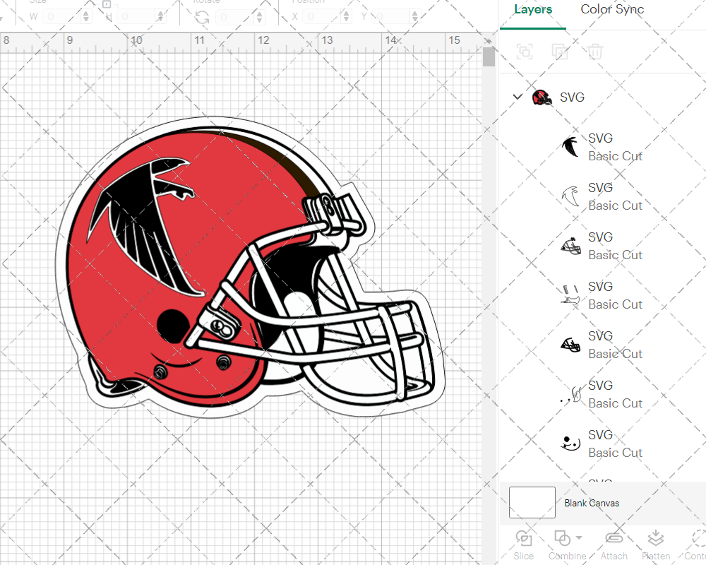 Atlanta Falcons Helmet 1966 003, Svg, Dxf, Eps, Png - SvgShopArt