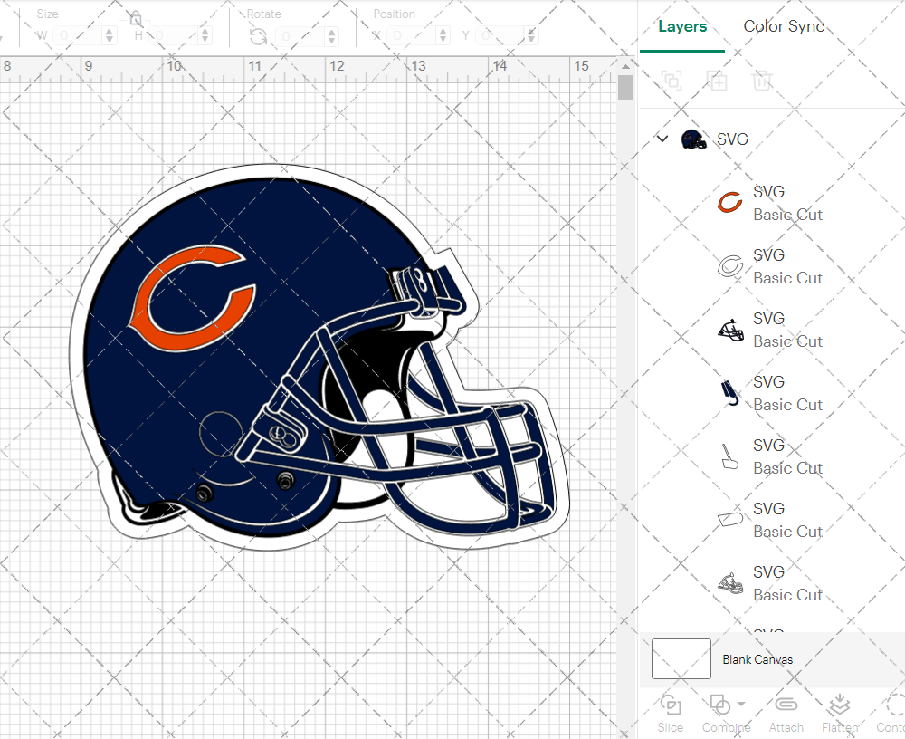 Chicago Bears Helmet 2002, Svg, Dxf, Eps, Png - SvgShopArt