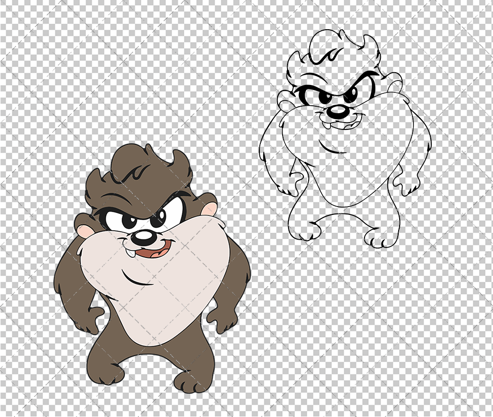 Tasmanian Devil - Baby Looney Tunes, Svg, Dxf, Eps, Png - SvgShopArt