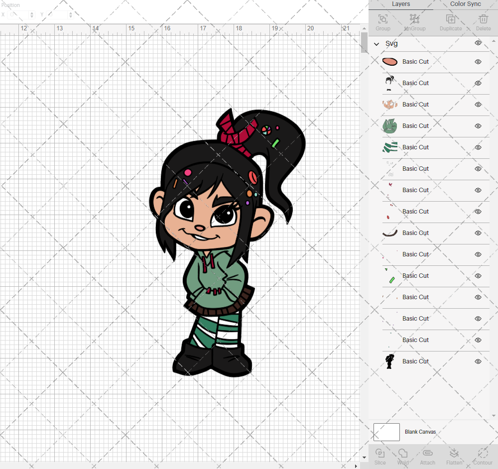 Vanellope - Wreck-It Ralph, Svg, Dxf, Eps, Png - SvgShopArt