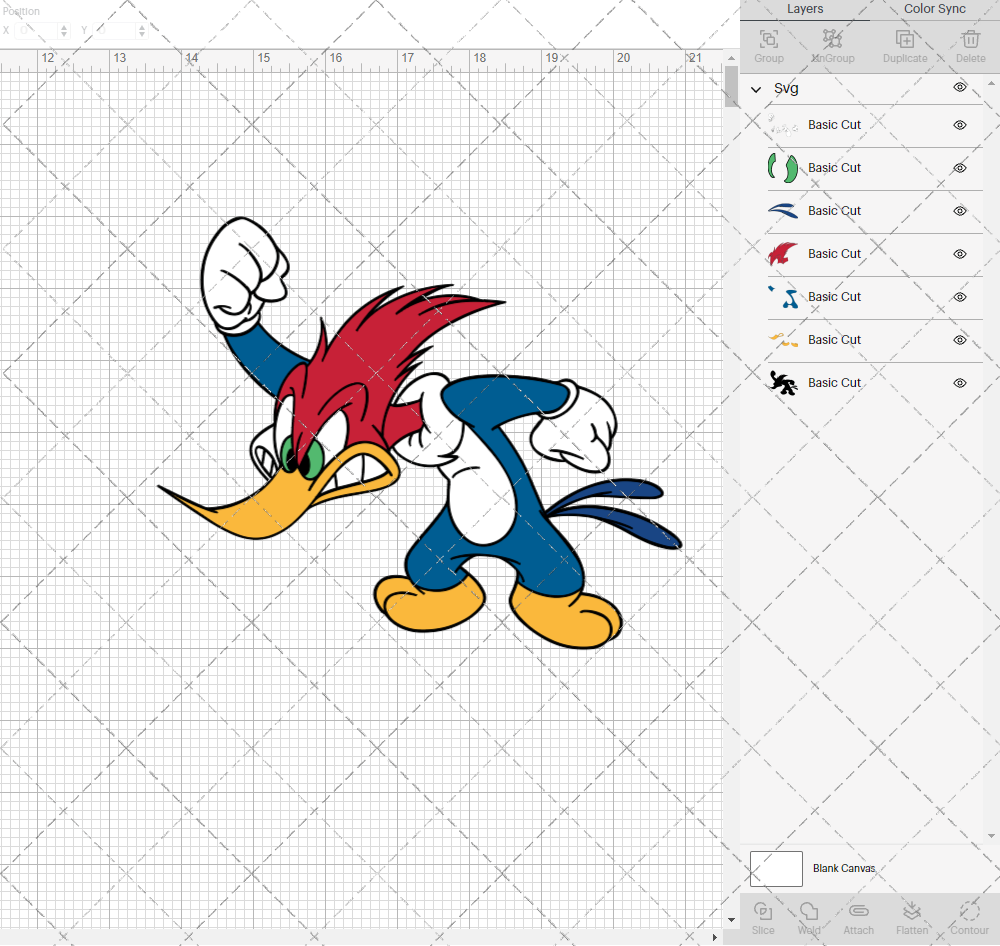 Woody Woodpecker 004, Svg, Dxf, Eps, Png - SvgShopArt