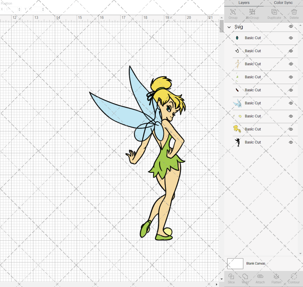 Tinker Bell - Peter Pan 002, Svg, Dxf, Eps, Png - SvgShopArt