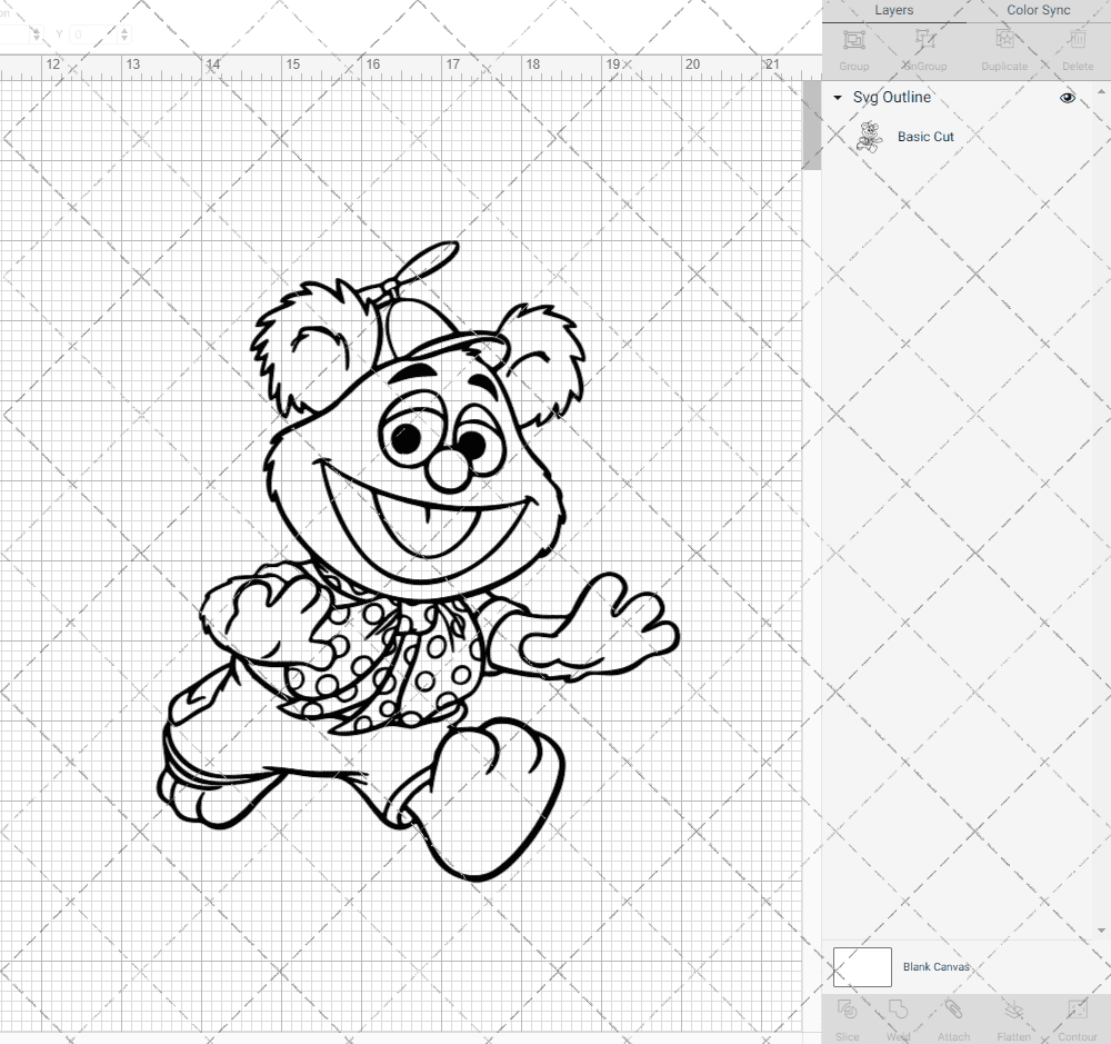 Fozzie - Muppet Babies 002, Svg, Dxf, Eps, Png SvgShopArt