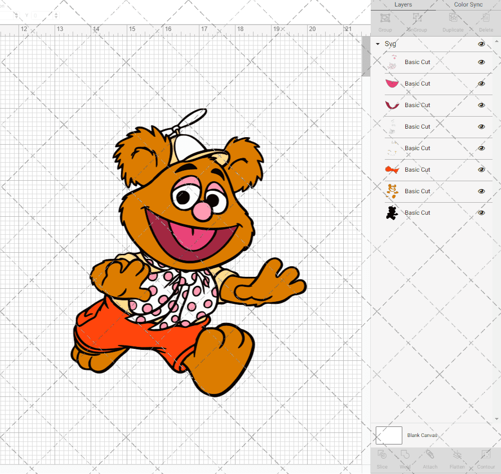 Fozzie - Muppet Babies 002, Svg, Dxf, Eps, Png SvgShopArt