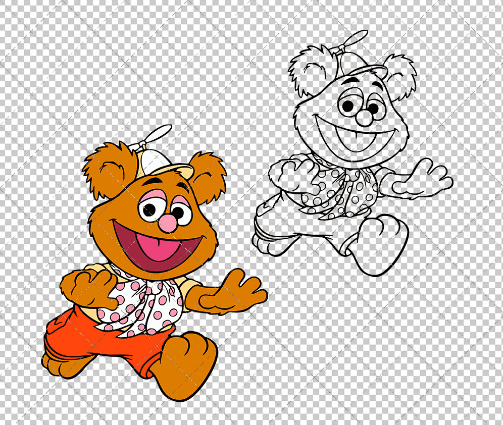 Fozzie - Muppet Babies 002, Svg, Dxf, Eps, Png SvgShopArt