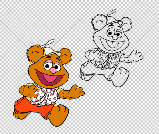 Fozzie - Muppet Babies 002, Svg, Dxf, Eps, Png SvgShopArt