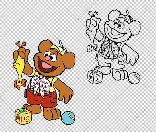 Fozzie - Muppet Babies, Svg, Dxf, Eps, Png SvgShopArt