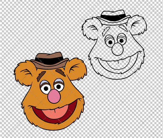 Fozzie - The Muppet 002, Svg, Dxf, Eps, Png SvgShopArt