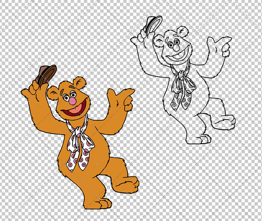 Fozzie - The Muppet 003, Svg, Dxf, Eps, Png SvgShopArt