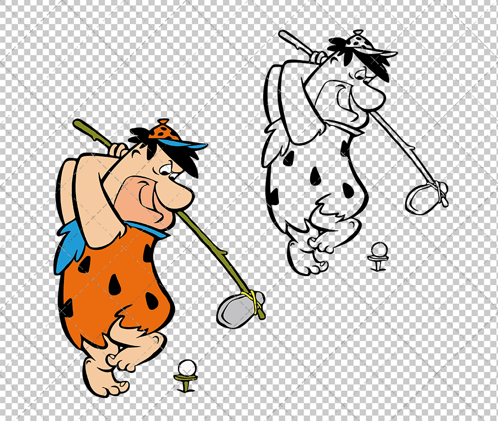 Fred Flintstone - The Flintstone 002, Svg, Dxf, Eps, Png SvgShopArt