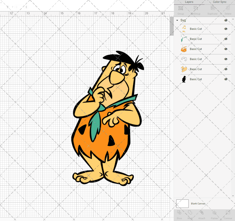 Fred Flintstone - The Flintstone 003, Svg, Dxf, Eps, Png SvgShopArt