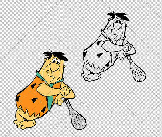 Fred Flintstone - The Flintstone, Svg, Dxf, Eps, Png SvgShopArt