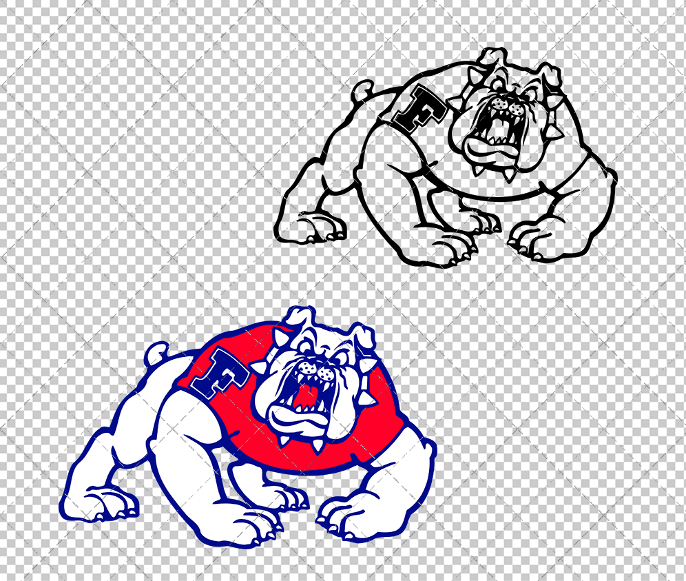 Fresno State Bulldogs Alternate 1981 002, Svg, Dxf, Eps, Png - SvgShopArt