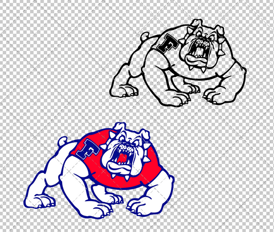 Fresno State Bulldogs Alternate 1981 002, Svg, Dxf, Eps, Png - SvgShopArt