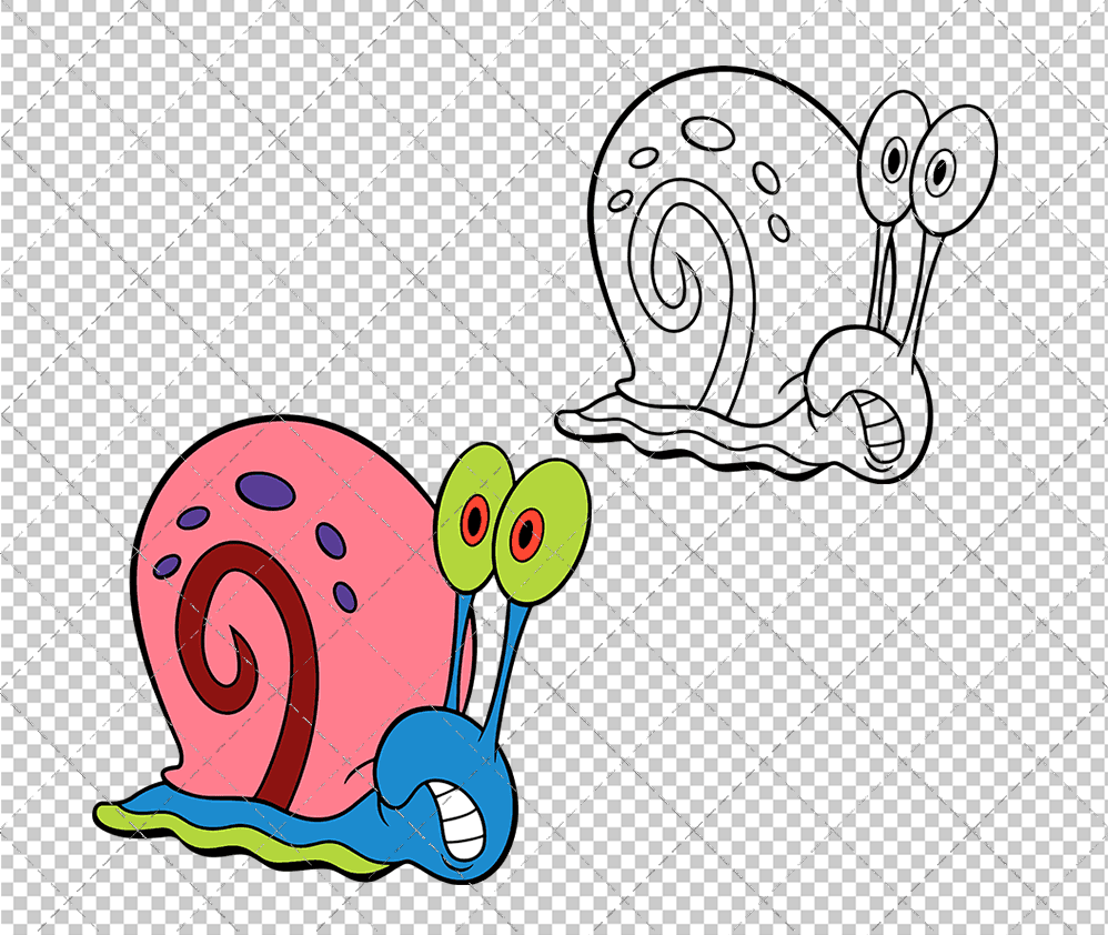 Gary the Snail - SpongeBob SquarePants 002, Svg, Dxf, Eps, Png SvgShopArt