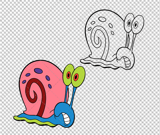 Gary the Snail - SpongeBob SquarePants 002, Svg, Dxf, Eps, Png SvgShopArt