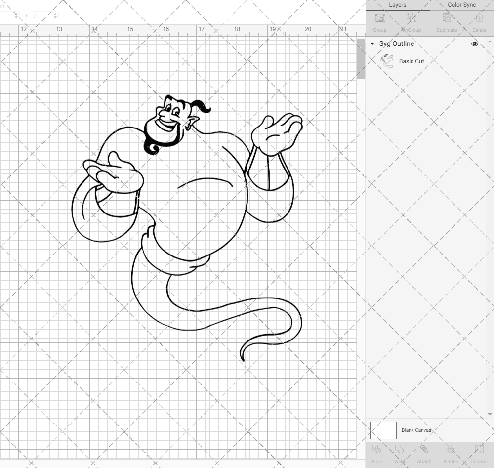 Genie - Aladin 002, Svg, Dxf, Eps, Png SvgShopArt