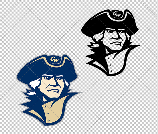 George Washington Revolutionaries Mascot 2023, Svg, Dxf, Eps, Png - SvgShopArt