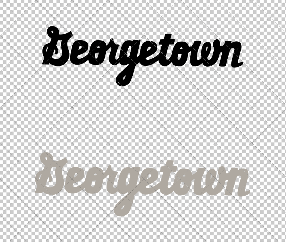 Georgetown Hoyas Wordmark 1995 002, Svg, Dxf, Eps, Png - SvgShopArt