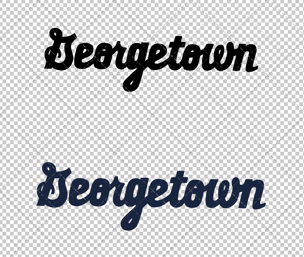 Georgetown Hoyas Wordmark 1995, Svg, Dxf, Eps, Png - SvgShopArt