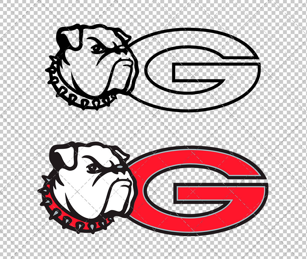 Georgia Bulldogs Secondary 1996 003, Svg, Dxf, Eps, Png - SvgShopArt
