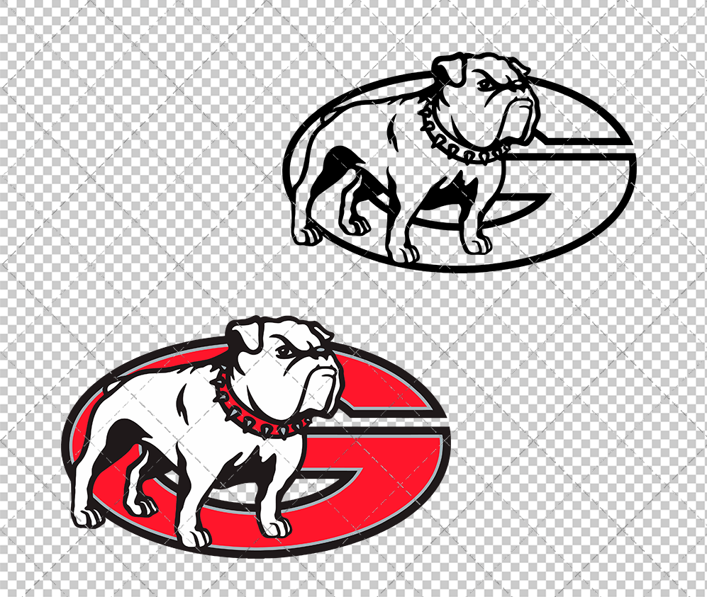 Georgia Bulldogs Secondary 1996 004, Svg, Dxf, Eps, Png - SvgShopArt