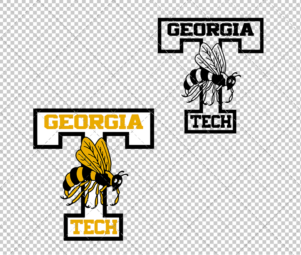 Georgia Tech Yellow Jackets 1938, Svg, Dxf, Eps, Png - SvgShopArt