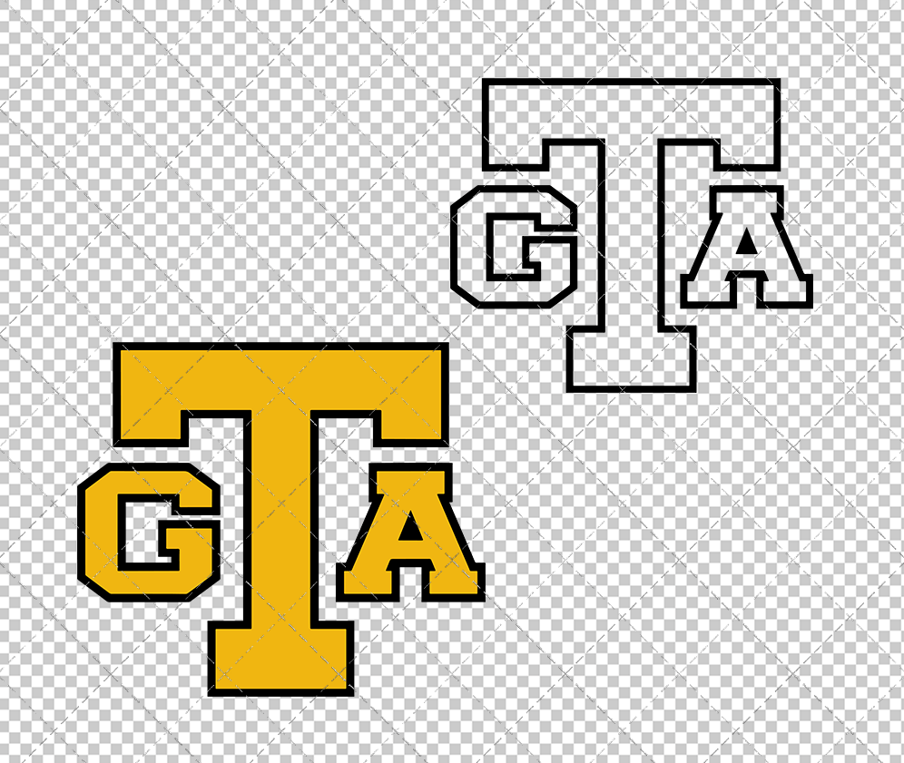 Georgia Tech Yellow Jackets Alternate 1946, Svg, Dxf, Eps, Png - SvgShopArt