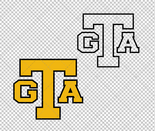 Georgia Tech Yellow Jackets Alternate 1946, Svg, Dxf, Eps, Png - SvgShopArt