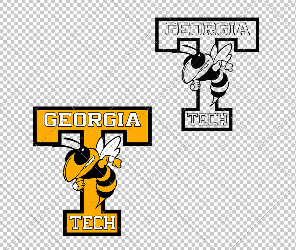 Georgia Tech Yellow Jackets Alternate 1985 002, Svg, Dxf, Eps, Png - SvgShopArt