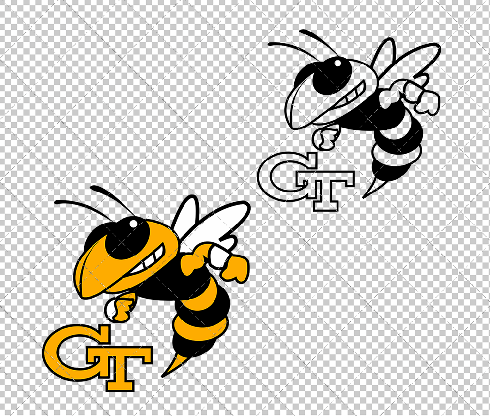 Georgia Tech Yellow Jackets Alternate 1985 003, Svg, Dxf, Eps, Png - SvgShopArt