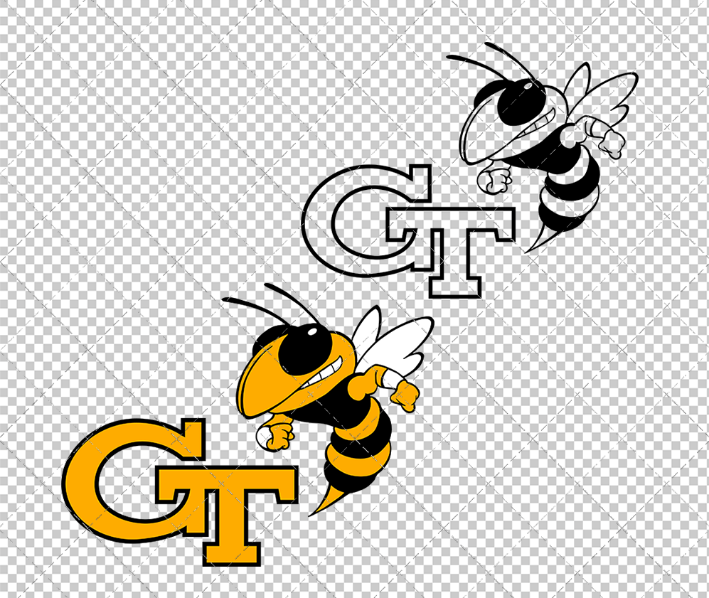 Georgia Tech Yellow Jackets Alternate 1985, Svg, Dxf, Eps, Png - SvgShopArt