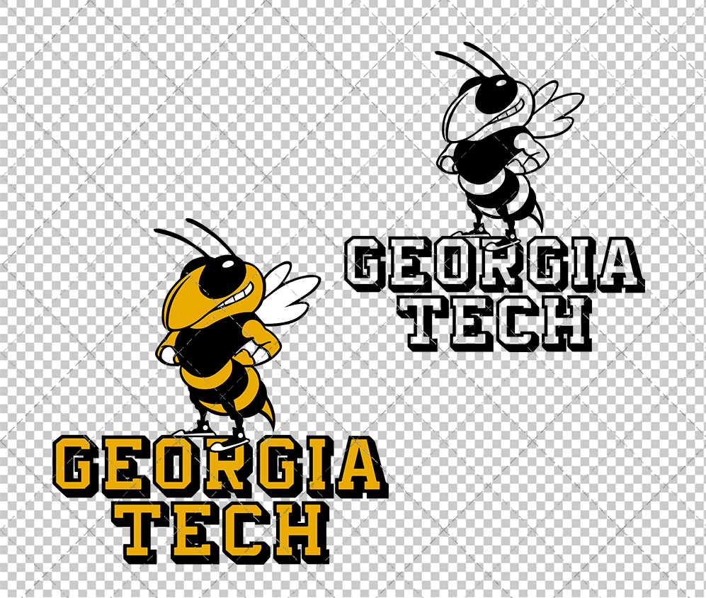 Georgia Tech Yellow Jackets Alternate 1999 002, Svg, Dxf, Eps, Png - SvgShopArt