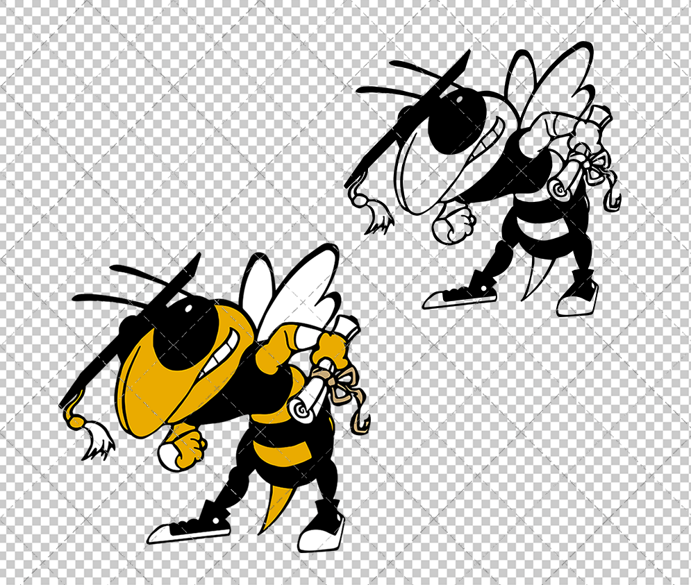 Georgia Tech Yellow Jackets Mascot 1999 002, Svg, Dxf, Eps, Png - SvgShopArt