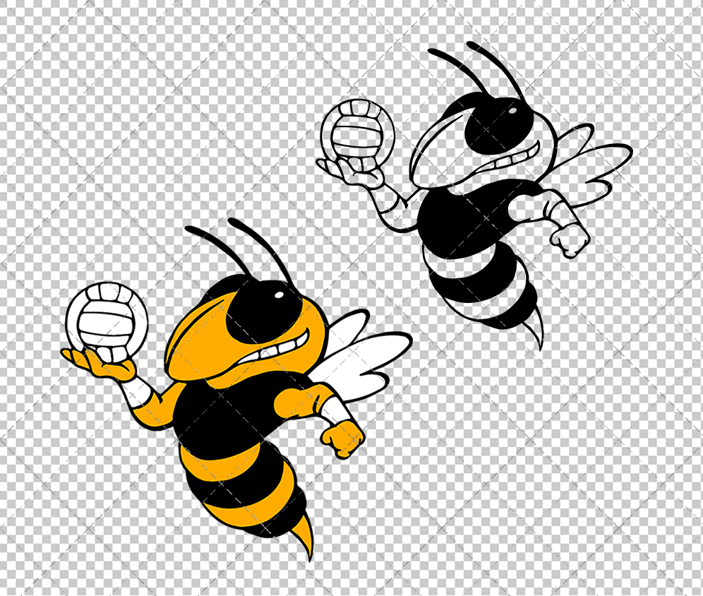 Georgia Tech Yellow Jackets Mascot 1999 005, Svg, Dxf, Eps, Png - SvgShopArt