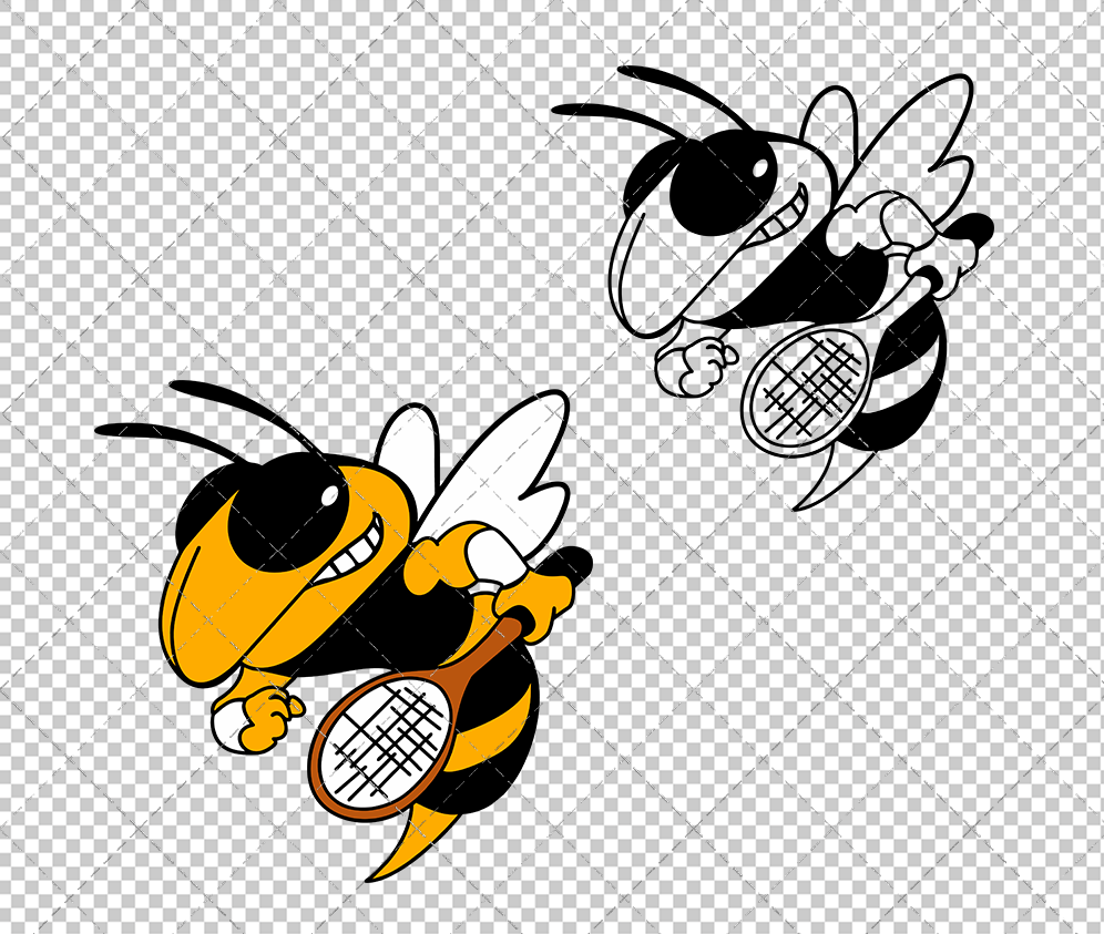 Georgia Tech Yellow Jackets Mascot 1999 006, Svg, Dxf, Eps, Png - SvgShopArt