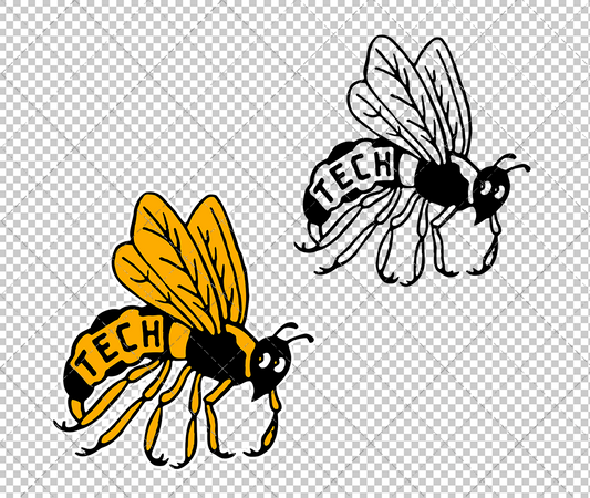 Georgia Tech Yellow Jackets Secondary 1938 002, Svg, Dxf, Eps, Png - SvgShopArt