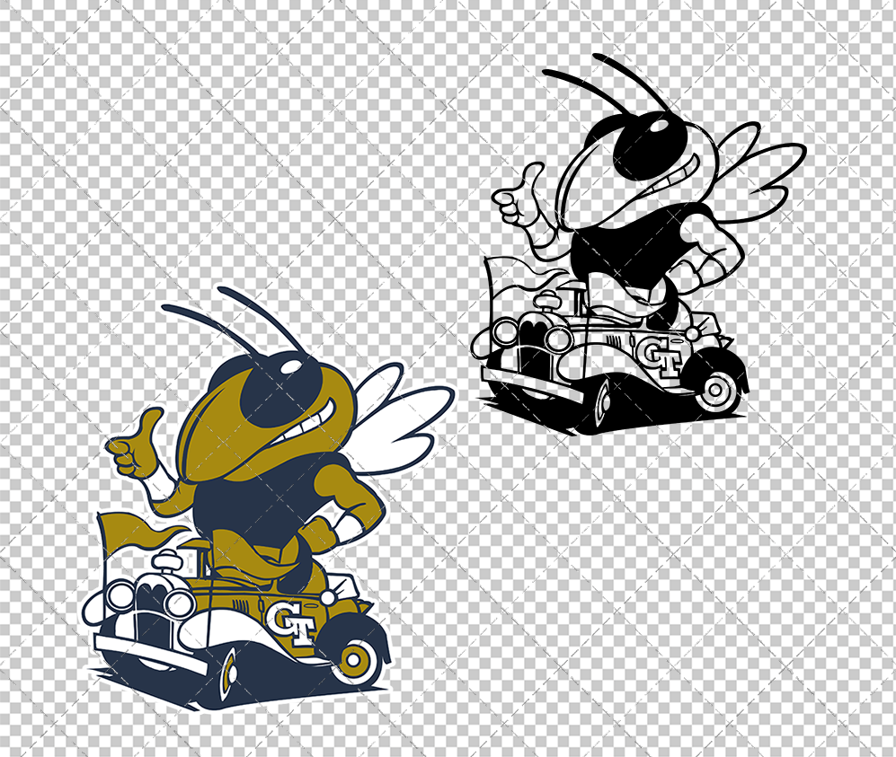 Georgia Tech Yellow Jackets Secondary 2026 009, Svg, Dxf, Eps, Png - SvgShopArt