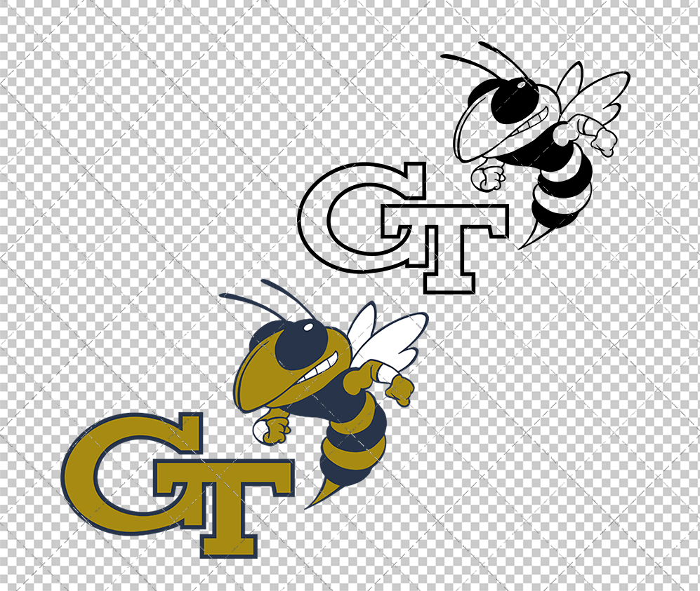 Georgia Tech Yellow Jackets Secondary 2026 012, Svg, Dxf, Eps, Png - SvgShopArt