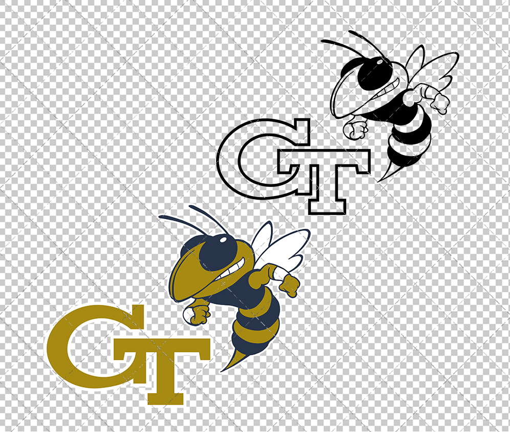 Georgia Tech Yellow Jackets Secondary 2026 013, Svg, Dxf, Eps, Png - SvgShopArt