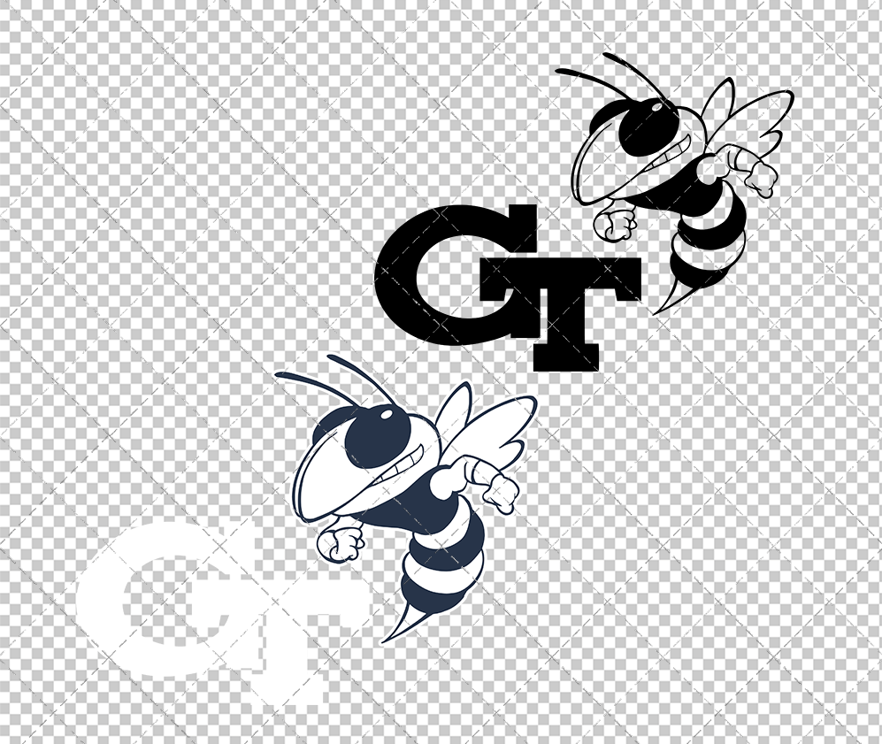 Georgia Tech Yellow Jackets Secondary 2026 014, Svg, Dxf, Eps, Png - SvgShopArt